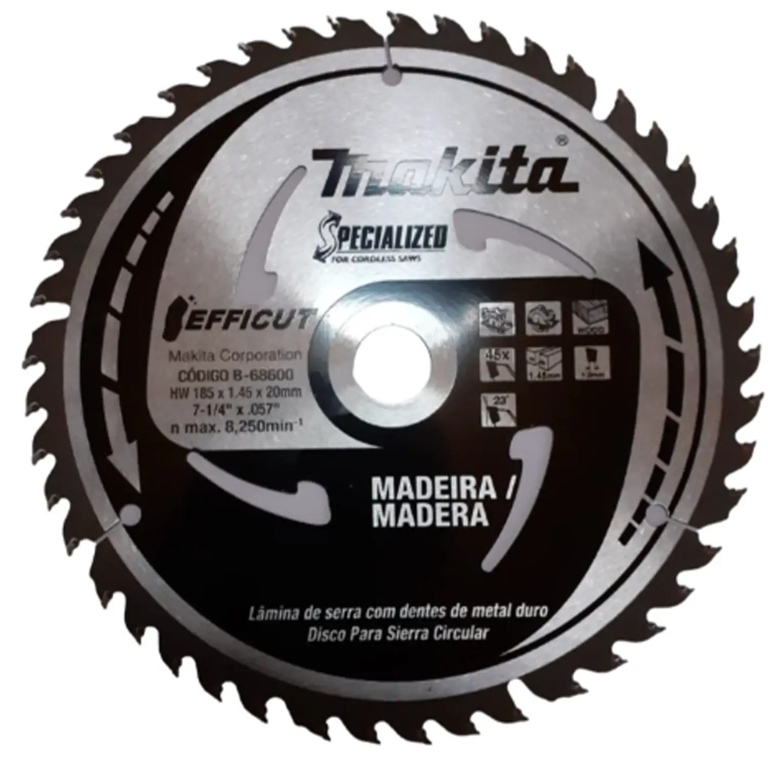 Disco Sierra Efficut Medera 185Mm. X 20Mm. X 45T